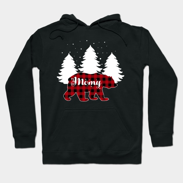 Buffalo Red Plaid Momy Bear Matching Family Christmas Hoodie by Kagina